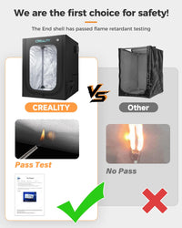 Creality Official 3D Printer Enclosure with Fan,Thermo-Hygrometer,Ventilation, Large Window,Premium Fireproof Dustproof Tent Constant Temperature Cover for Ender 3 Series/Ender 5 Series/CR Series