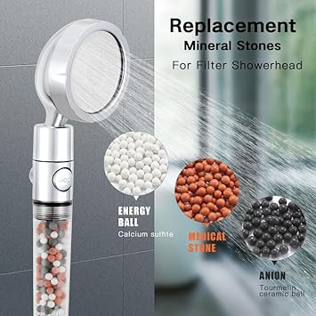 High Pressure Shower Heads, Rainfall Show Head with Handheld, 3 Function (Chrome plate)