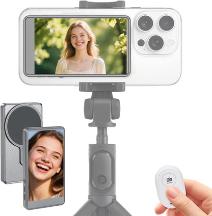 Wireless Magnetic Vlog Selfie Monitor Screen with Remote – Front View