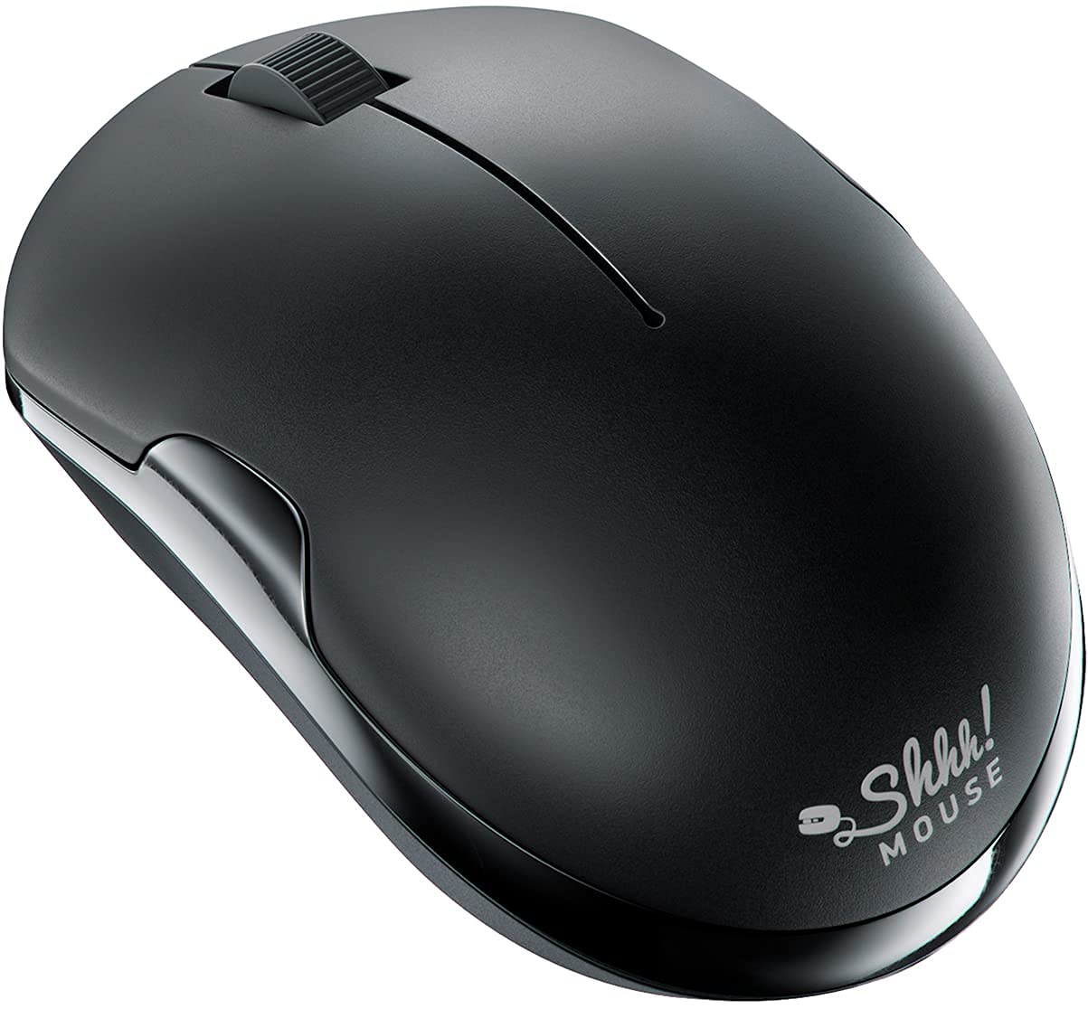 ShhhMouse Wireless Silent Mouse, 90% Noise Reduction (Batteries Included) - Black (1 YEAR US WARRANTY)