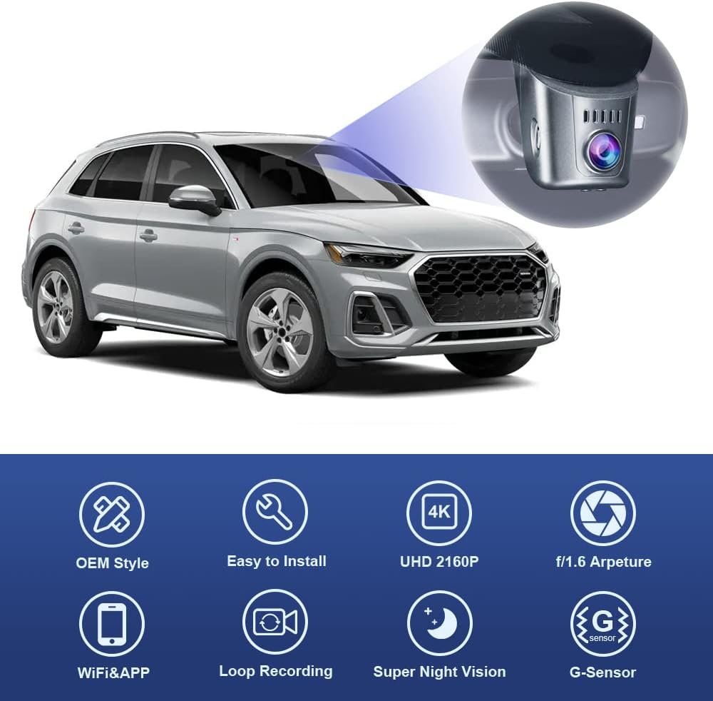 Fitcamx 4K Dash Cam Adapts for Audi 2019-2026 A4 A6 Allroad – Packaging