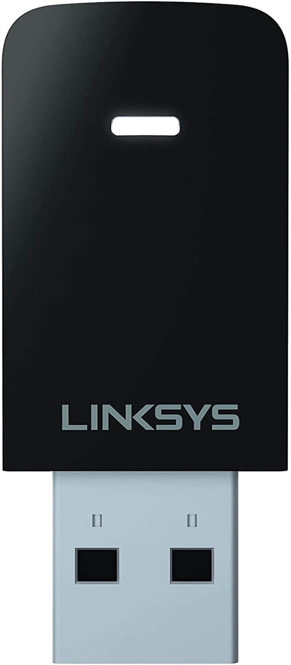 Linksys Max-Stream AC600 Dual-Band MU-MIMO USB Adapter (WUSB6100M)