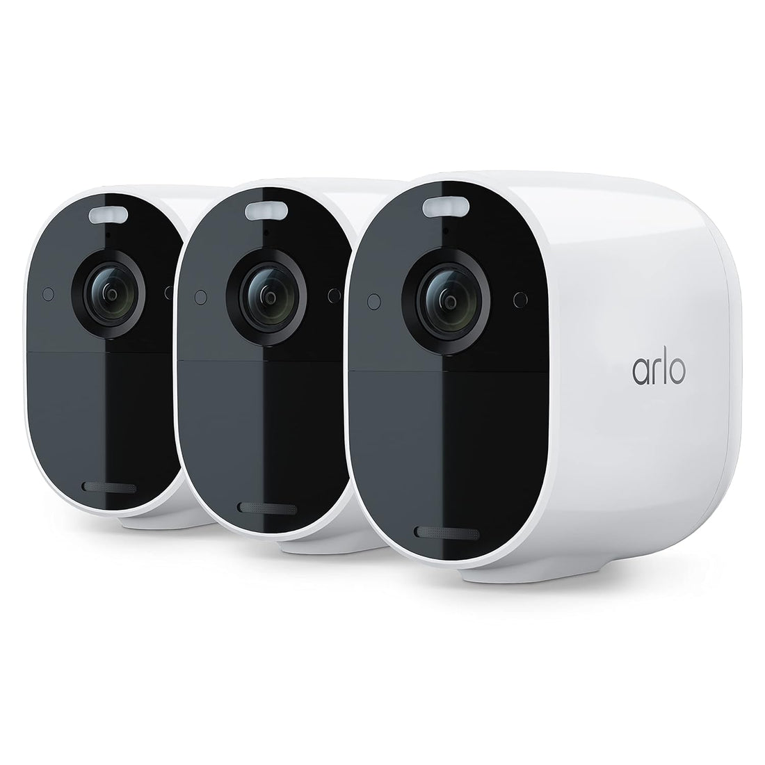 Arlo VMC2330 Essential Spotlight Camera| 3 Pack | Wire-Free, 1080p Video | Color Night Vision, 2-way audio, 6-month battery, Motion Activated, Direct to WiFi, No Hub Needed | Works with Alexa | White