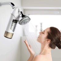 Miniwell Shower Filter 720-Plus with Replaceable Cartridges, Shower Head Filter with Double Filters, Remove 99% Chlorine (Shower Filter)