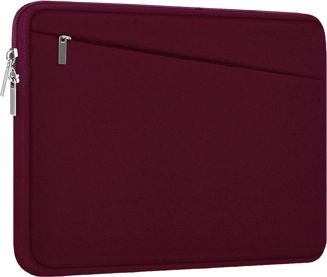 Laptop Case, 15.6 inch Laptop Sleeve, Durable Computer Carrying Bag Protective Case Briefcase Handbag, Wine Red, 15.6 Inch
