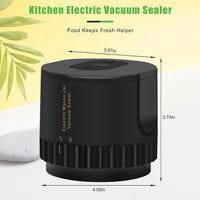 Mason Jar Vacuum Sealer, Coitek Electric Vacuum Sealer For Jars, Black Mason Jar Sealer Vacuum Sealing Kit With 1PCS Lid Opener, 5PCS Wide Mouth and 5PCS Regular Mouth Jar Lids