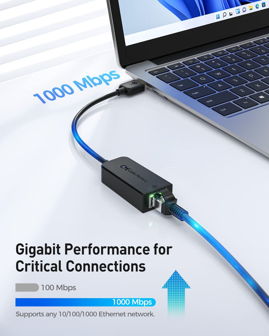 Cable Matters 202013-BLACK USB 3.0 to RJ45 Gigabit Ethernt Network Adapter (Black)