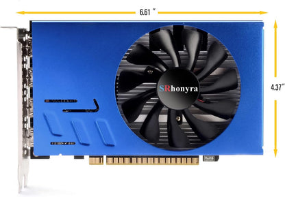 R7 350 4GB GDDR5 Graphics Card with 6 HDMI Outputs – Close-up Detail