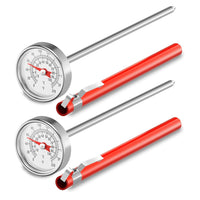 Instant Read Meat Thermometer for Grill and Cooking, Atimomiao Dial Food Thermometer with 5.5” Probe, Stainless Steel Kitchen Thermometer for Turkey, BBQ, Beef, Milk, Tea, Coffee, Drinks (2-Pcs)