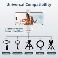 ATUMTEK Multifunctional Phone Tripod Mount White