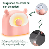 KUNWFNIX Mini Cute Humidifier - Quiet Ultrasonic Humidifier with Night Light, 2 Mist Modes, Auto Shut-off, 500ml Capacity Rain Cloud - RH30, Plants,Bedroom/babies,Nursery/office