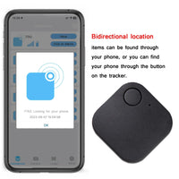 Mini Air Tag Holder Keychain,Smart Dog Tiles Tracker,Kids Key Finder,with iOS Android Bluetooth Anti-Lost Key Chain for Luggage Tracker,Pet, Pack, Wallets -Black