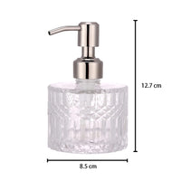 YunNasi Liquid Soap Dispenser Glass Soap Dispenser Made of Glass and Stainless Steel Nozzle for Dish Detergent, Shampoo Lotion, Bathroom Countertop, Kitchen, Laundry Room (Style 5)