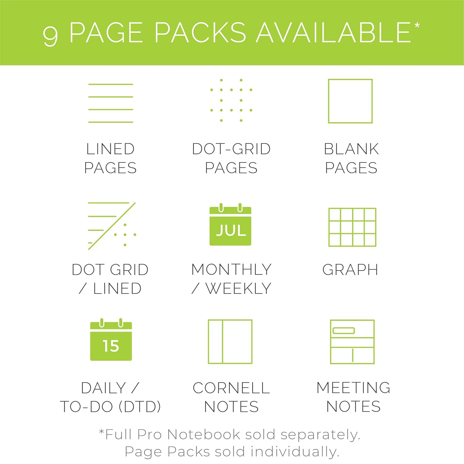 Pro 2.0 Letter Page Pack - Dot Grid