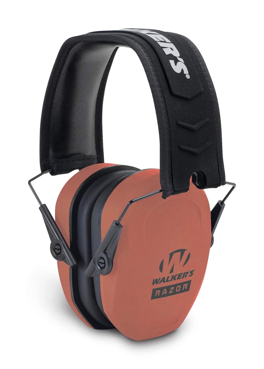 Walker's Razor Slim Passive Earmuffs Ultra Low Profile 27dB NRR Light Weight Coral