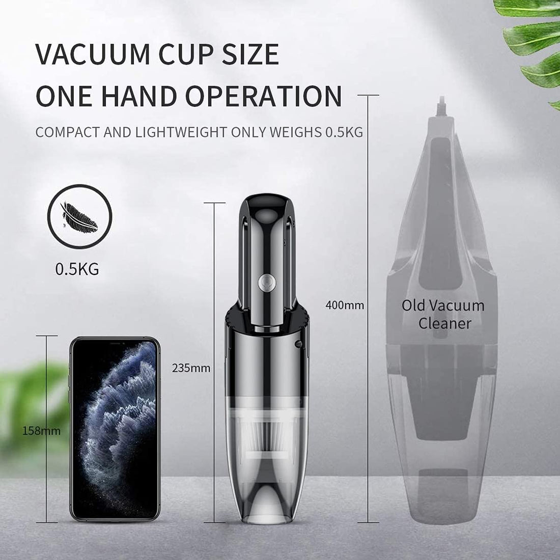 Handheld Vacuum Cordless,Mini Hand Vacuum Cleaner,Portable Vacuum with Light Weight,Wet Dry Hand Held Vacuuming Rechargeable for Pet Hair,Home, Office and Car