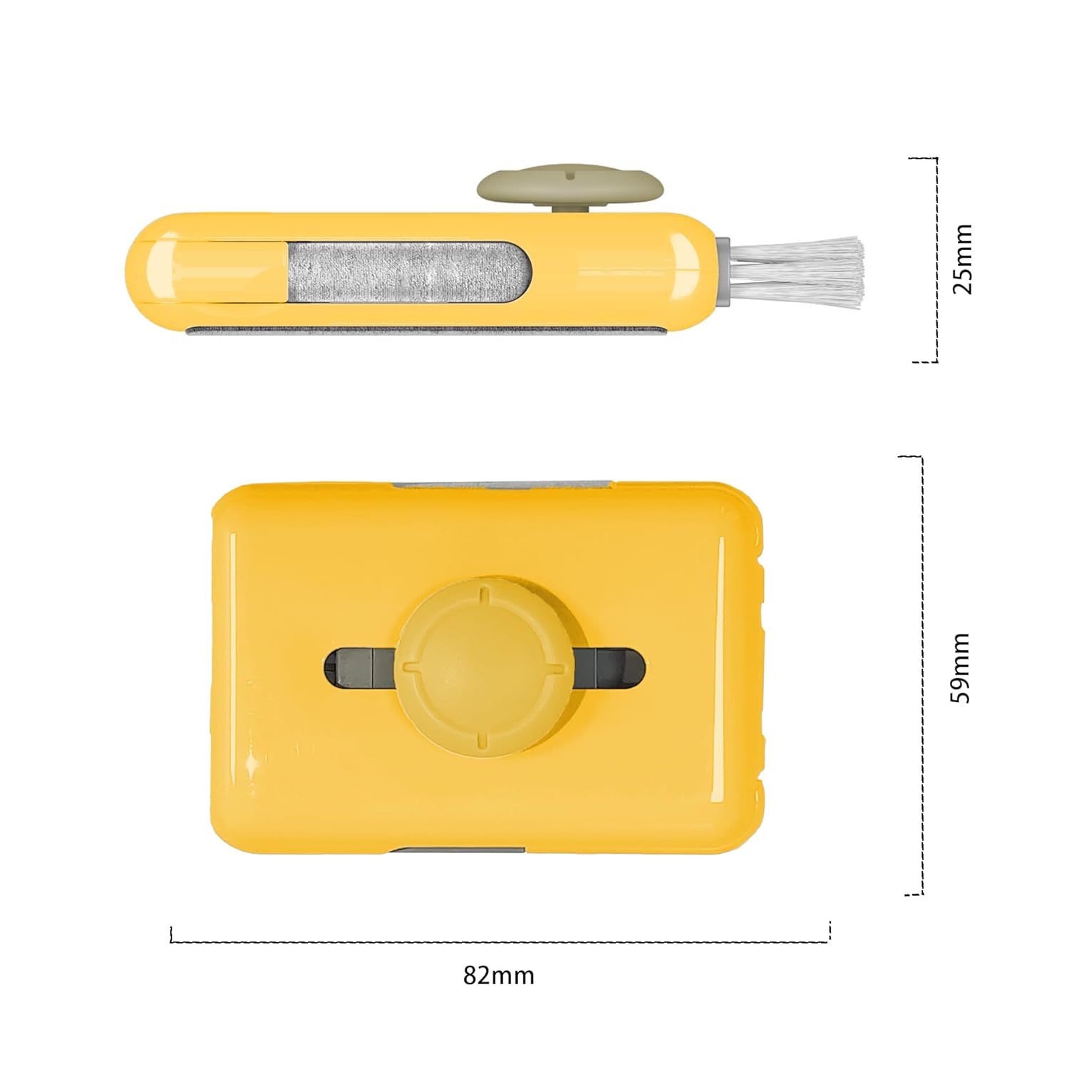 Keyanlai Airpods Cleaner kit,Electronics Cleaning Brush Tool for Computer, PC Monitor,TV Camera Lens with Microfiber Cloth (Yellow)