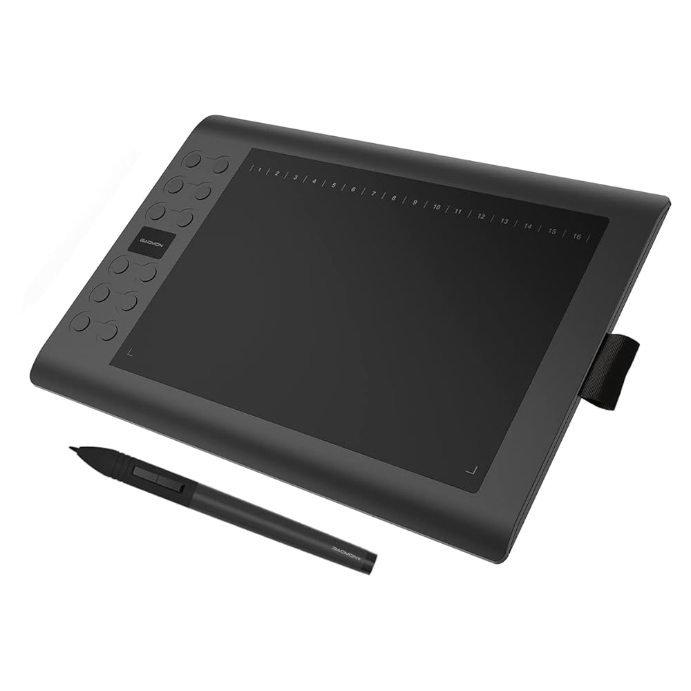 GAOMON M106K-For Both Windows and MAC- 10 x 6 inches Painting Digital Graphics Pen Tablet with Rechargeable Pen (M106K)