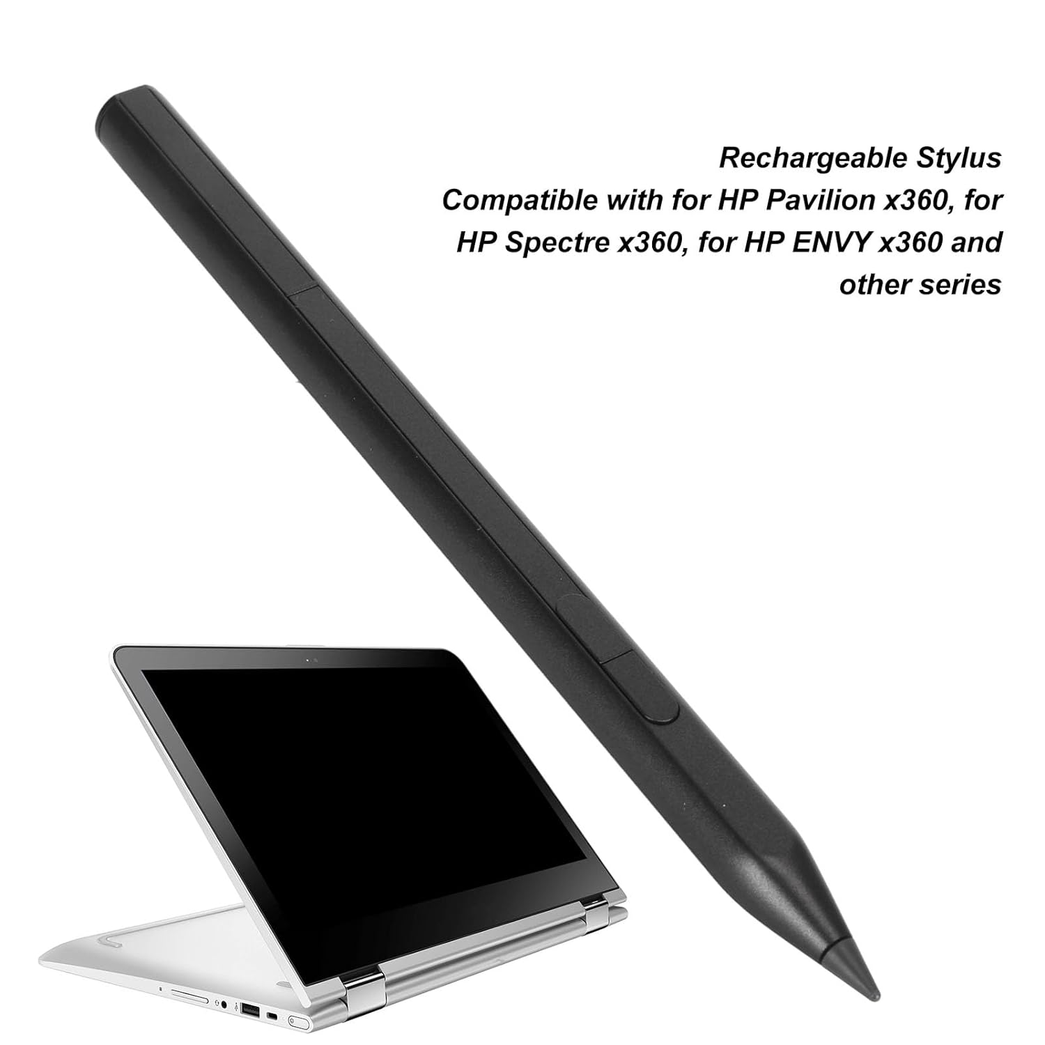 MPP2.0 Rechargeable Stylus Pen, Rechargeable 4096 Level Pressure Sensitivity with Tilt Angle for Pavilion x360, for Spectre x360, for Envy x360 and Other Series