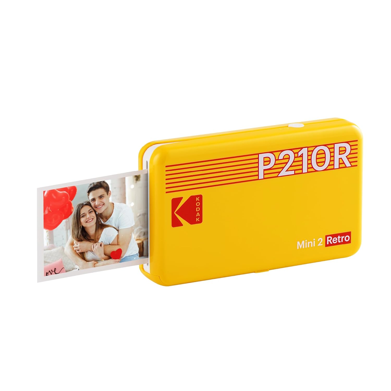 KODAK Mini 2 Retro 4PASS Portable Photo Printer (2.1x3.4) + 8 Sheets, Yellow