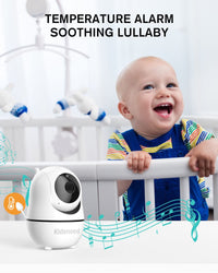 Baby Monitor, 3.5" Screen Video Baby Monitor with Camera and Audio, 2 Zoom in, Night Vision, VOX Mode, Temperature Monitoring, Lullabies, 2-Way Talk, Feeding Alarm Clock