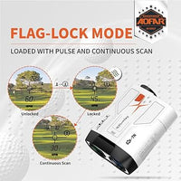 AOFAR GX-7N PRO Golf Rangefinder with Continuous Scan, Slope and Angle Switch Button with Indicator, Flag-Lock with Pulse, AI Technology, High-Precision, Waterproof for Tournament