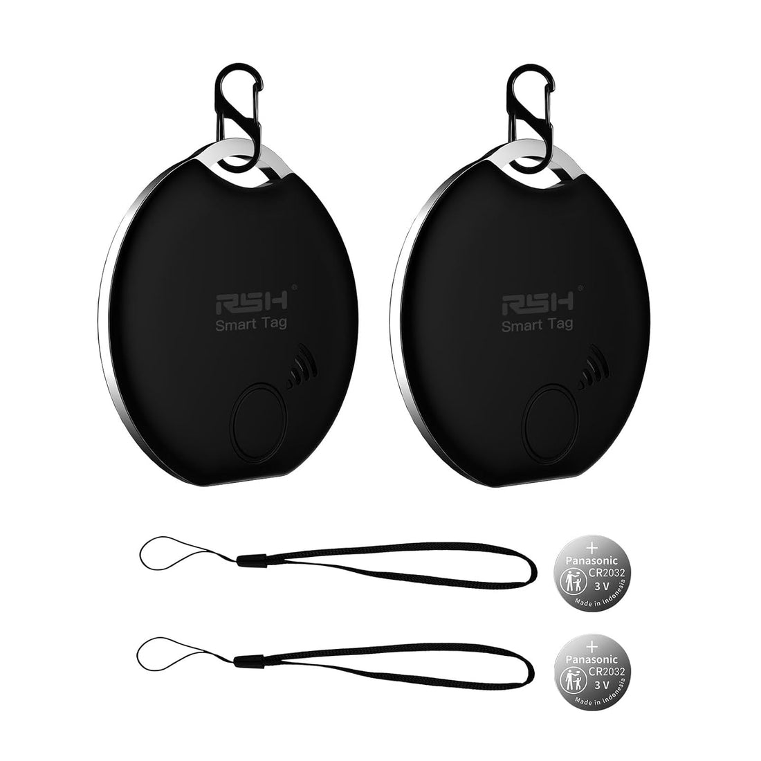Key Finder Bluetooth Tracker Item Locator Tracking Device Compatible with iOS & Android Smart Tracker for Suitcase, Bag, Backpack, Wallet,with Replaceable Battery Smart App Item Finder (2 Pack)