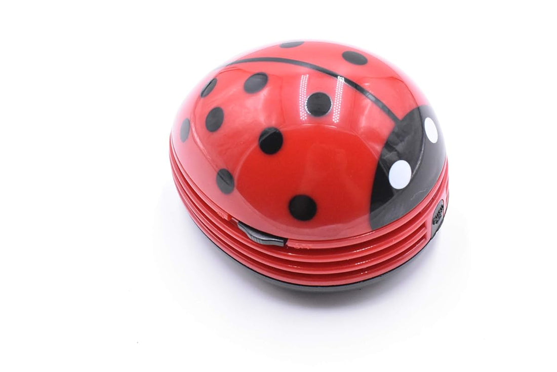 Red Beetle Shaped Portable Corner Desk Table Top Vacuum Cleaner Mini Cute Vacuum Cleaner Dust Sweeper