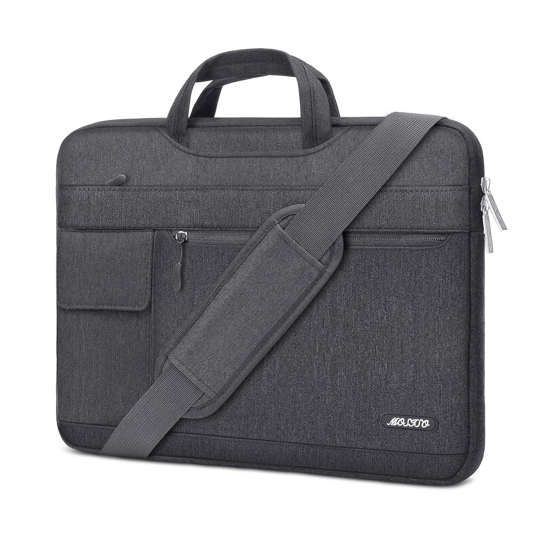 MOSISO Laptop Shoulder Bag Polyester Flapover Briefcase Sleeve Case