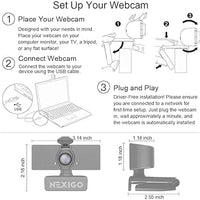 NexiGo 2020 1080P Webcam with Privacy Cover - NexiGo 110-degree Wide Angle Widescreen USB Camera Built-in Dual Stereo Microphone for PC/Mac Laptop/Desktop Streaming Video Calling Recording Conferencing