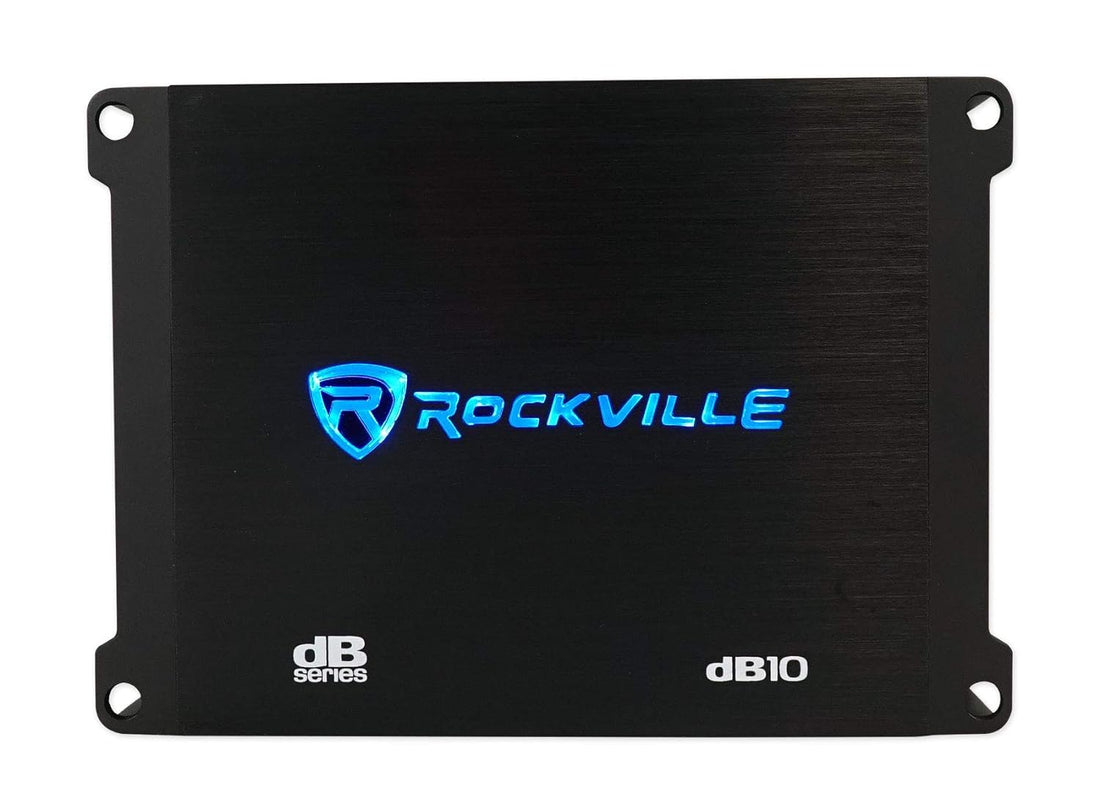 Rockville dB10 800w Peak Mono Car Audio Amplifier 200w RMS @ 4 Ohms