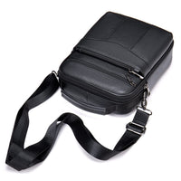 Leather Shoulder Handbag Messenger Bag for Men Business Office Work