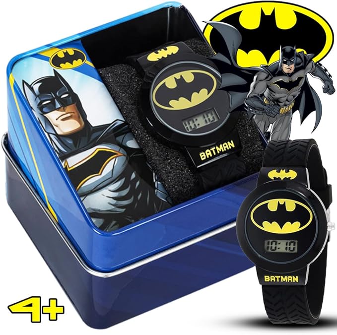 Batman Kids Watch: BAT5041 Batman Timepiece with Black – Side View