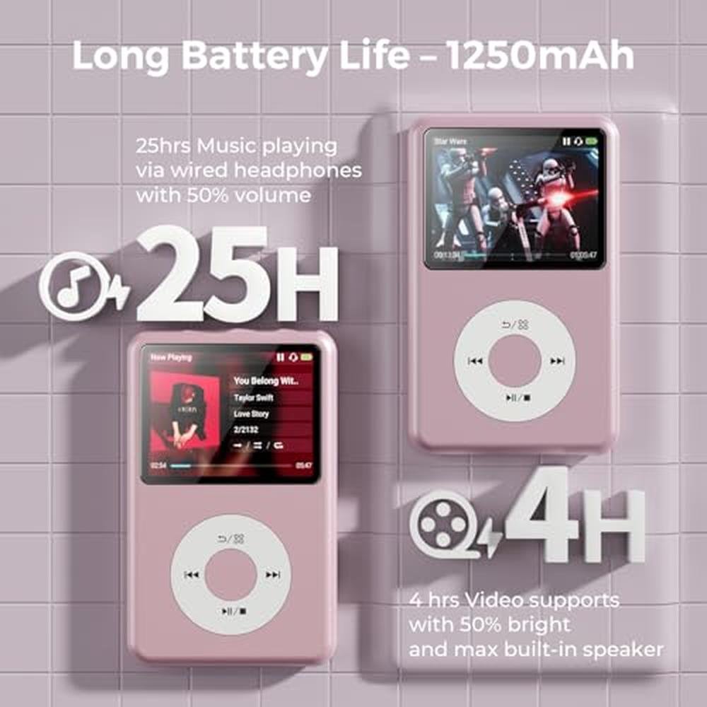 64GB MP3 Player: Bluetooth Y1 Portable Music Digital Player – Packaging