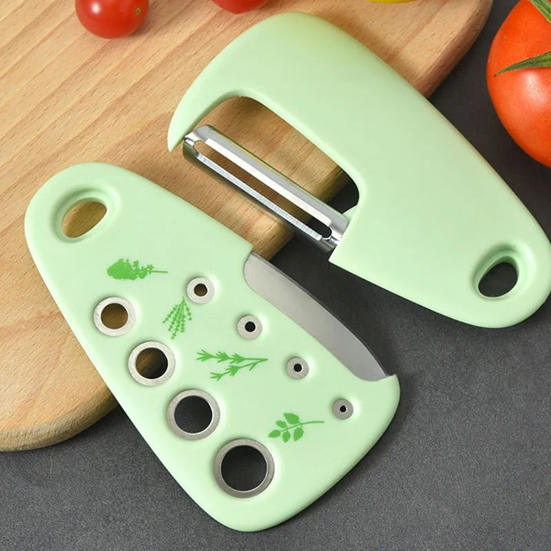6-Piece Kitchen Tools Set: Grinder, Opener, Peeler, Shredder, Knife, Cutter
