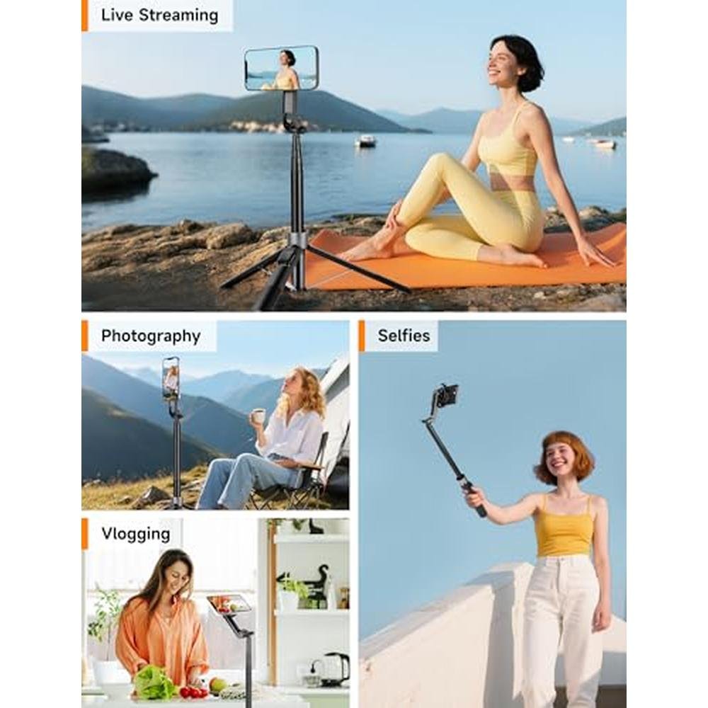 Magnetic Tripod: 70" Phone Tripod Selfie Stick with – In Use