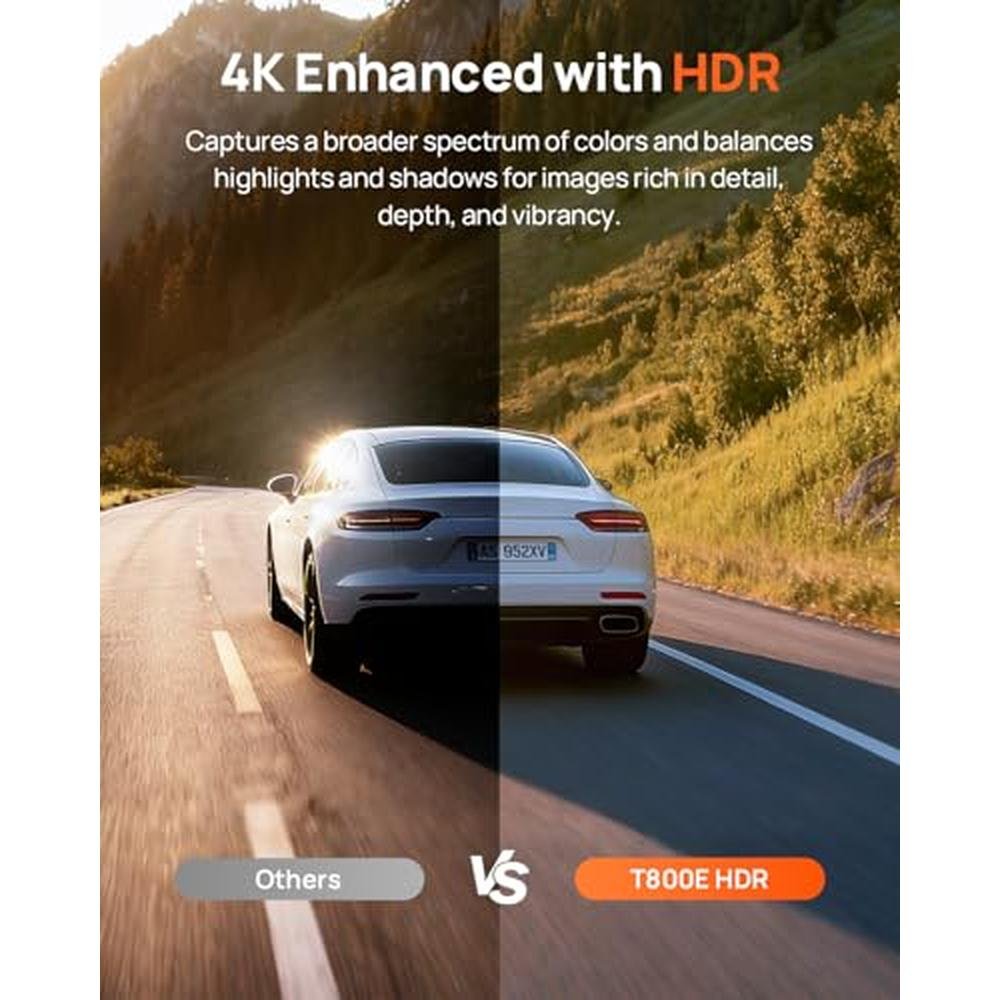 70mai 4K Dash Cam Front and Rear Inside – In Use