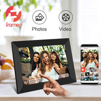 FRAMEO 10.1 inch WiFi Digital Picture Frame 1280x800 HD IPS Touch Screen Smart Cloud Photo Frame with 16GB Memory, Auto-Rotate, Wall Mountable, Easy Setup to Share Photos or Videos via Frameo