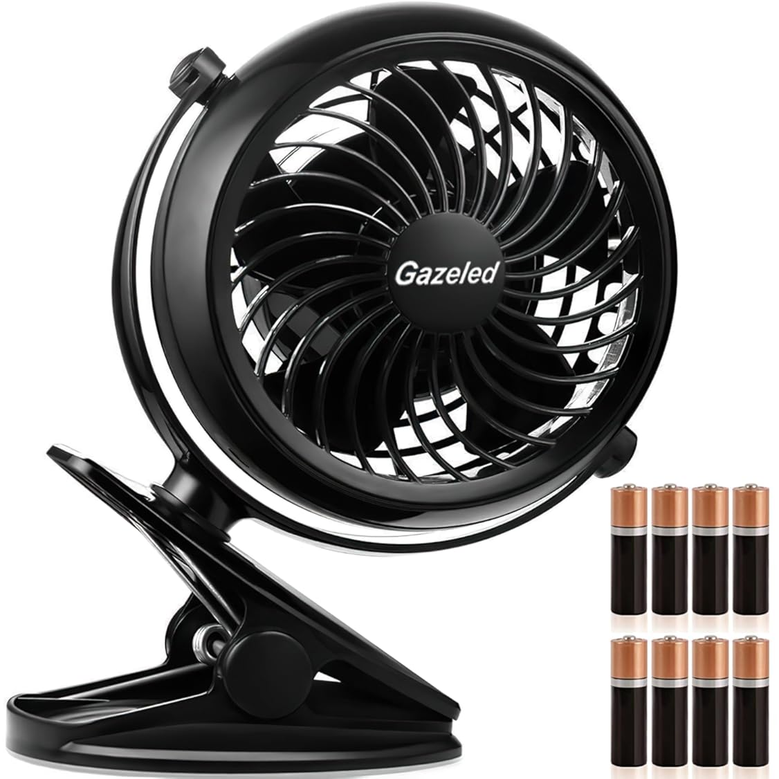Battery Operated Fan, Small Clip on Fan, Stroller Fan for Baby, Desk Fan with USB Cable, Portable Fans for Baby Stroller, Car, Gym, Office, Outdoor, Traveling, Camping, Hurricane Florence Helene