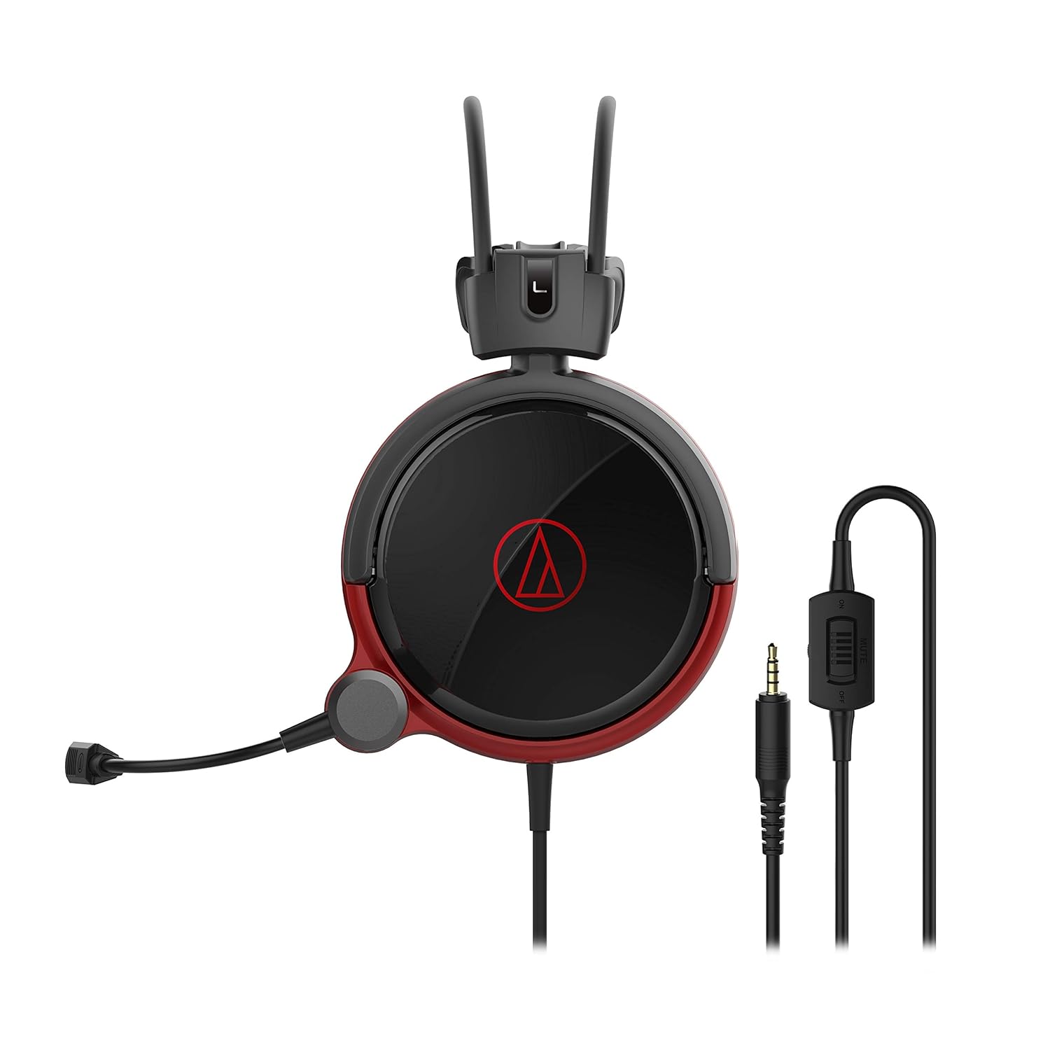 Audio Technica ATH-AG1X High-Fidelity Gaming Headset with Gooseneck Microphone (Black/Red)