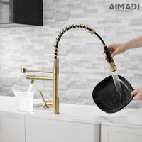 Brushed Gold Kitchen Faucet