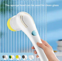 Electric Spin Scrubber, KIRIKIT Cordless Spinning Cleaning Brush with 5 Replaceable Heads for Bathtub/Kitchen/Bathroom Scrub