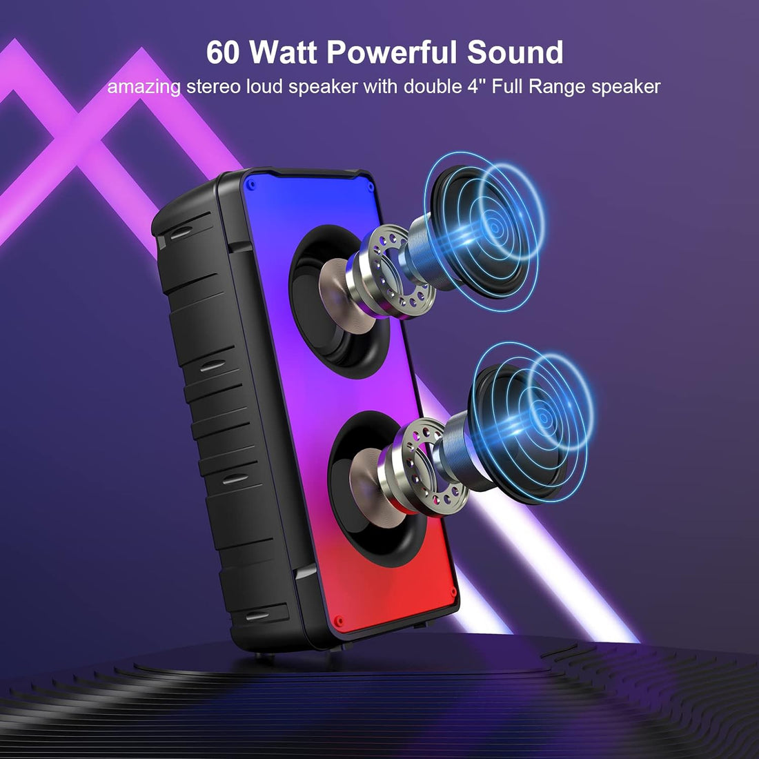60W Portable Bluetooth Speakers