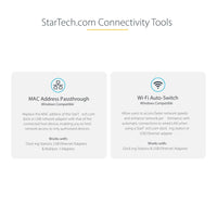 StarTech.com USB-C to Ethernet Adapter, 10/100/1000 Mbps, Gigabit Network Adapter w/ ASIX AX88179A Chip, 11.8in / 30cm Cable, USB Type C to RJ45 Ethernet Dongle/NIC, Windows/macOS/Linux (US1GC30B2)
