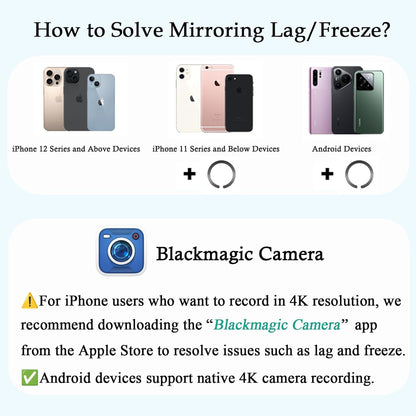 Wireless Magnetic Vlog Selfie Monitor Screen with Remote – Side View
