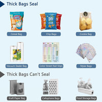 Mini Heat Bag Sealer - Portable Chip Sealer Kitchen Gadget, Food Seal Bag Resealer for Food Storage, Reusable Handheld Bag Sealer for Chip Bags, Foil Bags, Mylar Bags (Black)