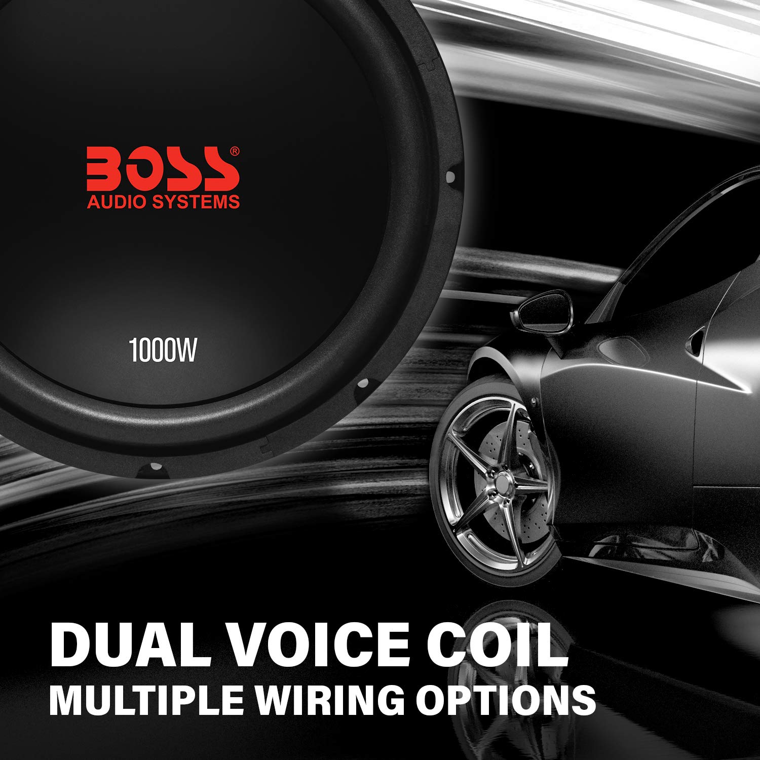BOSS Audio Systems CXX104DVC Car Subwoofer - 1000 Watts Maximum Power, 10 Inch, Dual 4 Ohm Voice Coil, Sold Individually