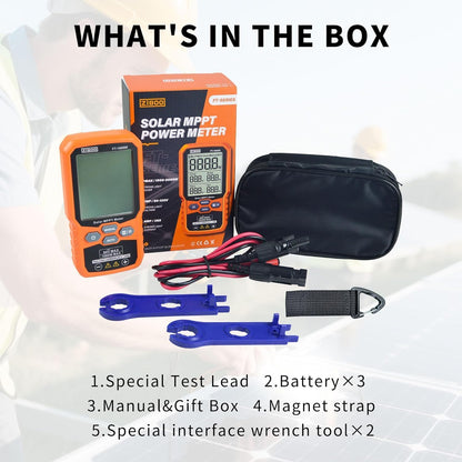 ZIBOO FT-1000W Solar Panel Tester MPPT Meter – Back View
