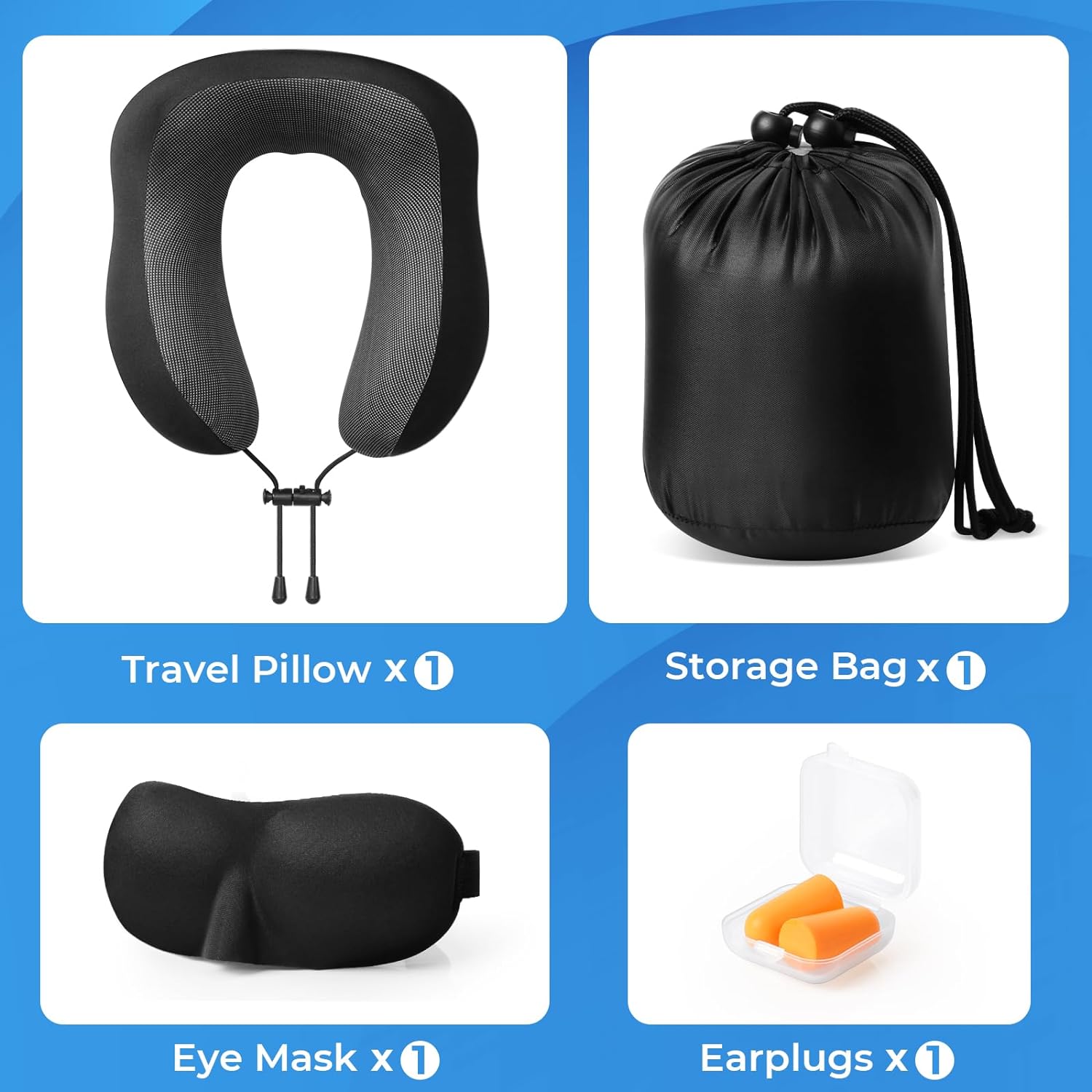 ExploreBliss Travel Pillow (Black