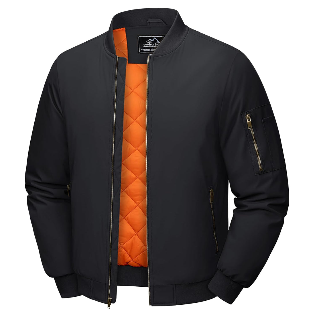 MAGCOMSEN Winter Coats for Men Bomber Jacket Black Air Force Pilot Jacket Winter Jackets for Men Varsity Jacket Flight Jacket Warm Jacket